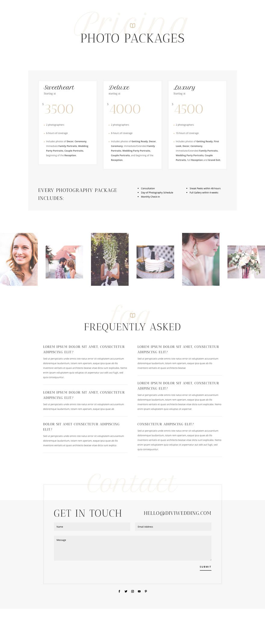 wedding photographer website