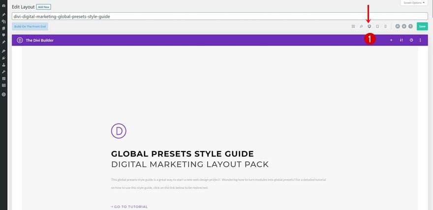 App Developer global presets style guide