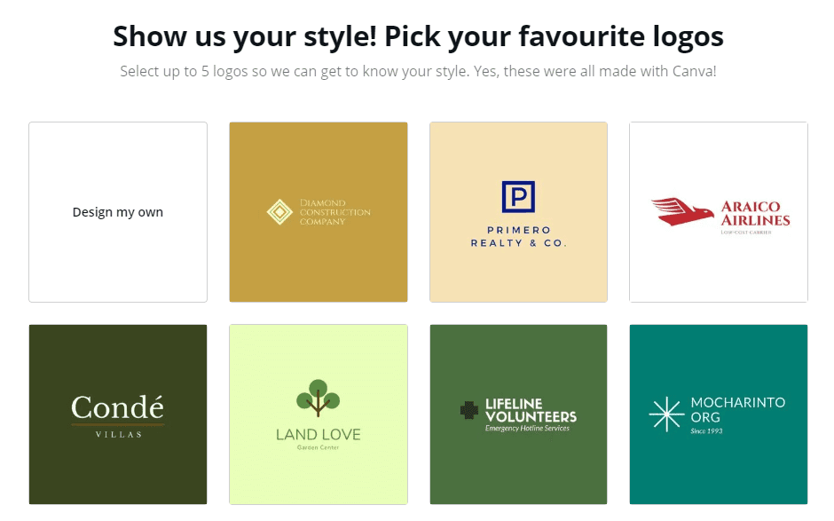 Choosing your favorite designs.