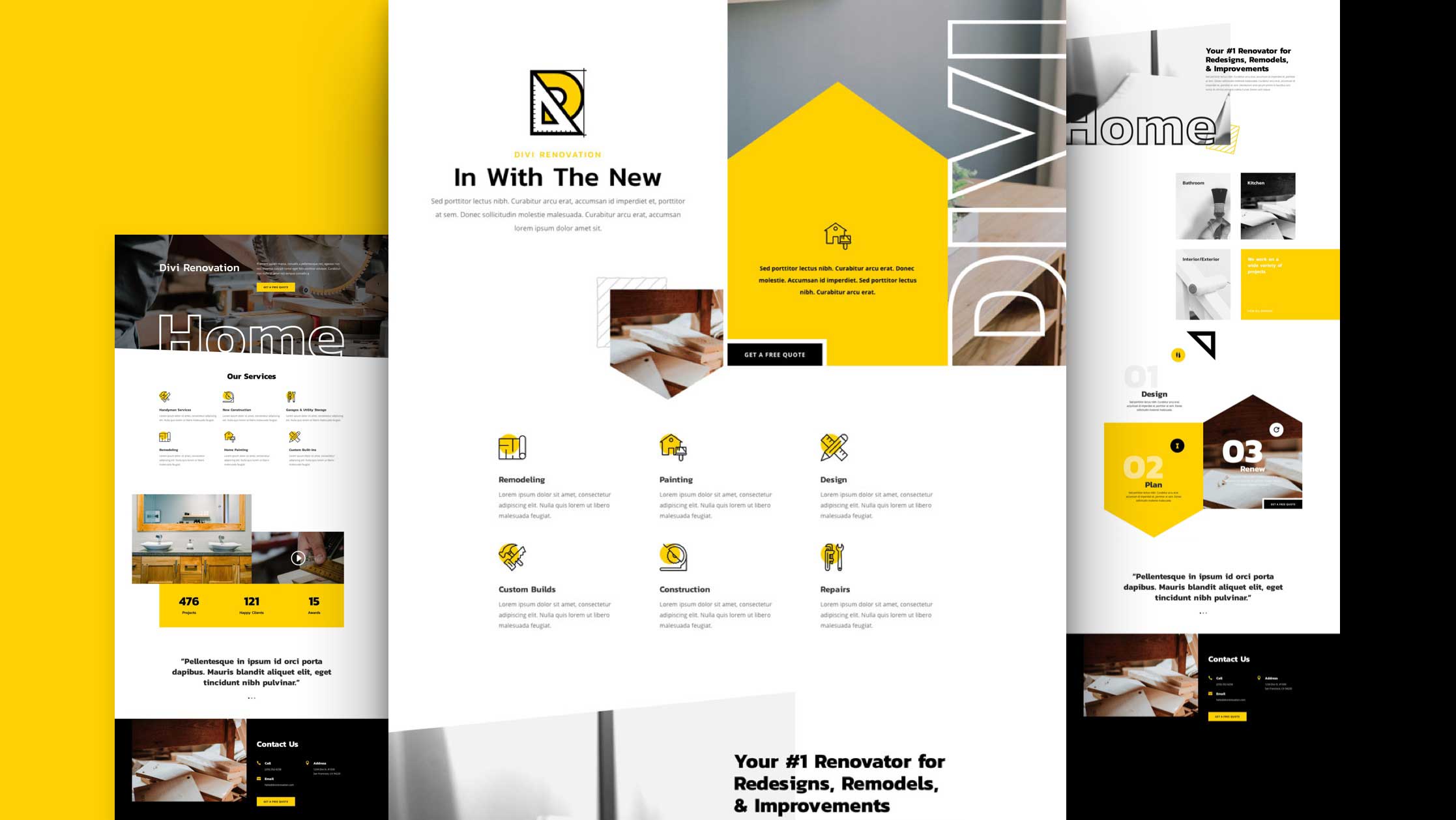 Get a FREE Renovation Layout Pack for Divi