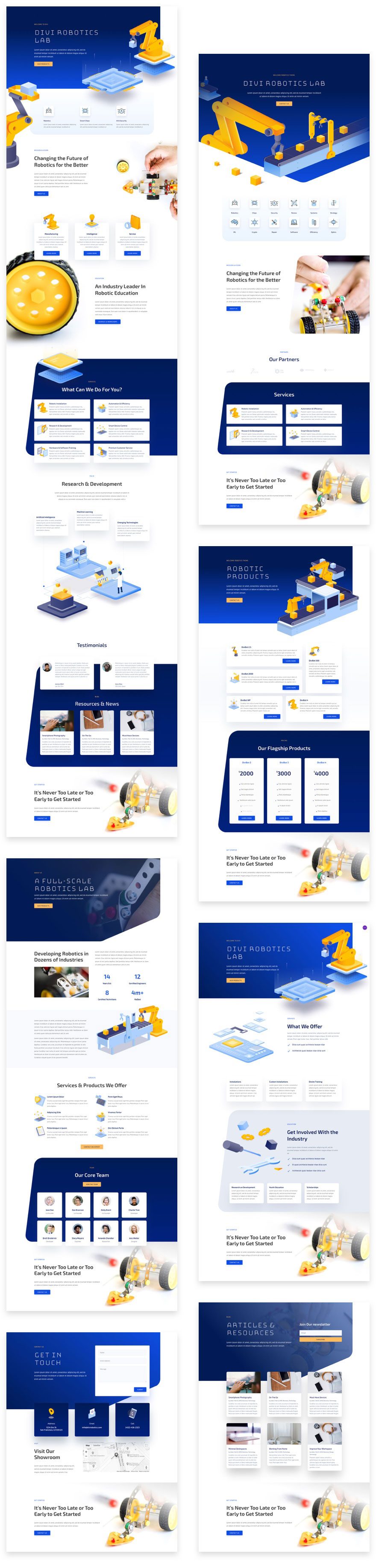 divi robotics layout pack