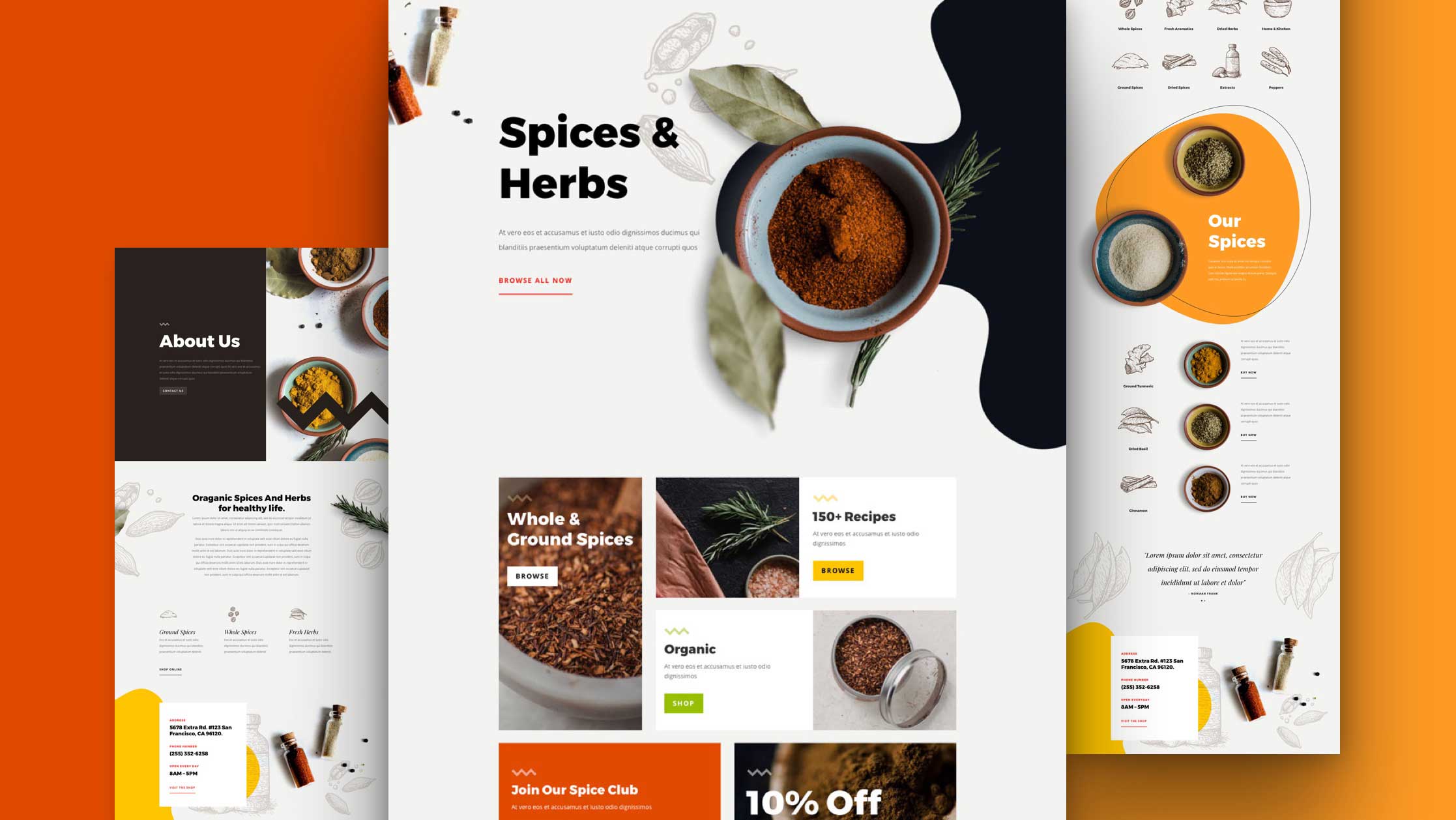 Get a FREE Spice Shop Layout Pack for Divi