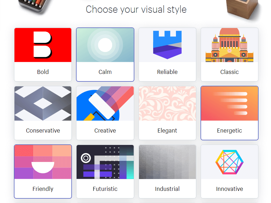 Choosing what visual style to use.