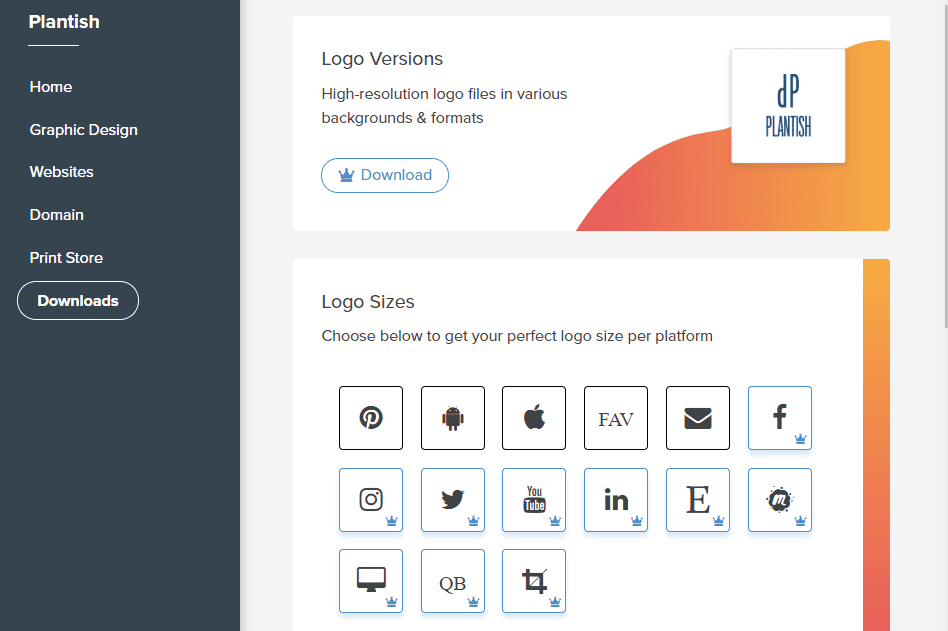 Multiple logo versions.