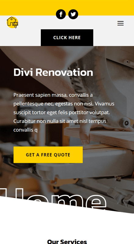 renovation header footer template