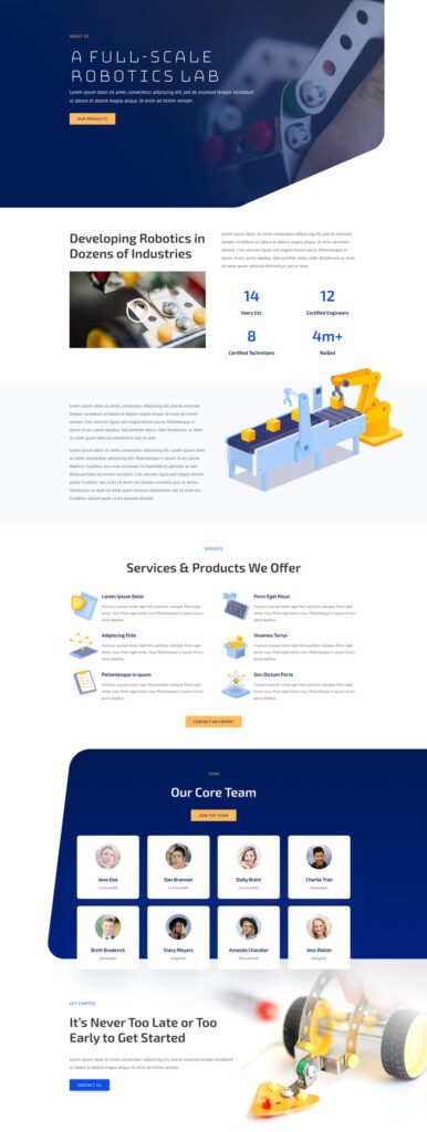 Get a FREE Robotics Layout Pack for Divi