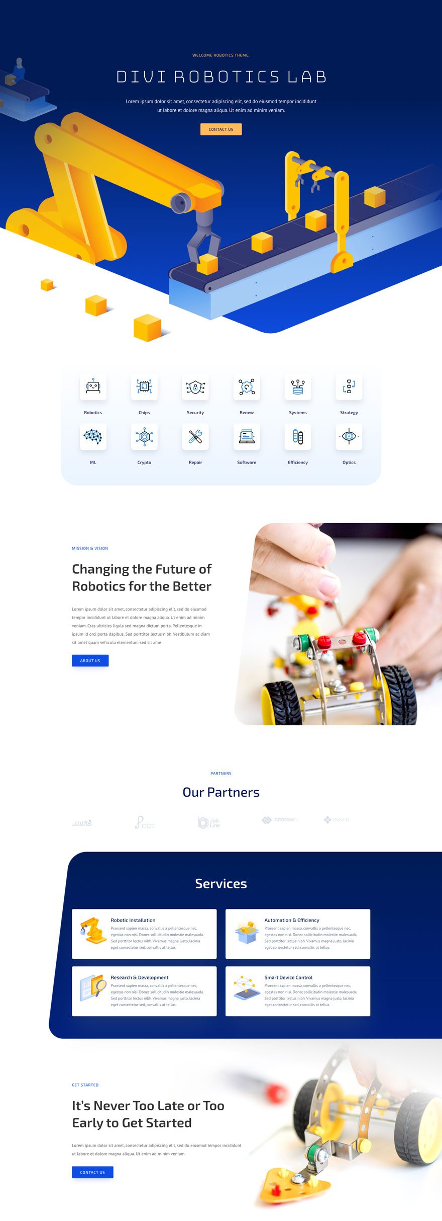 divi robotics layout pack