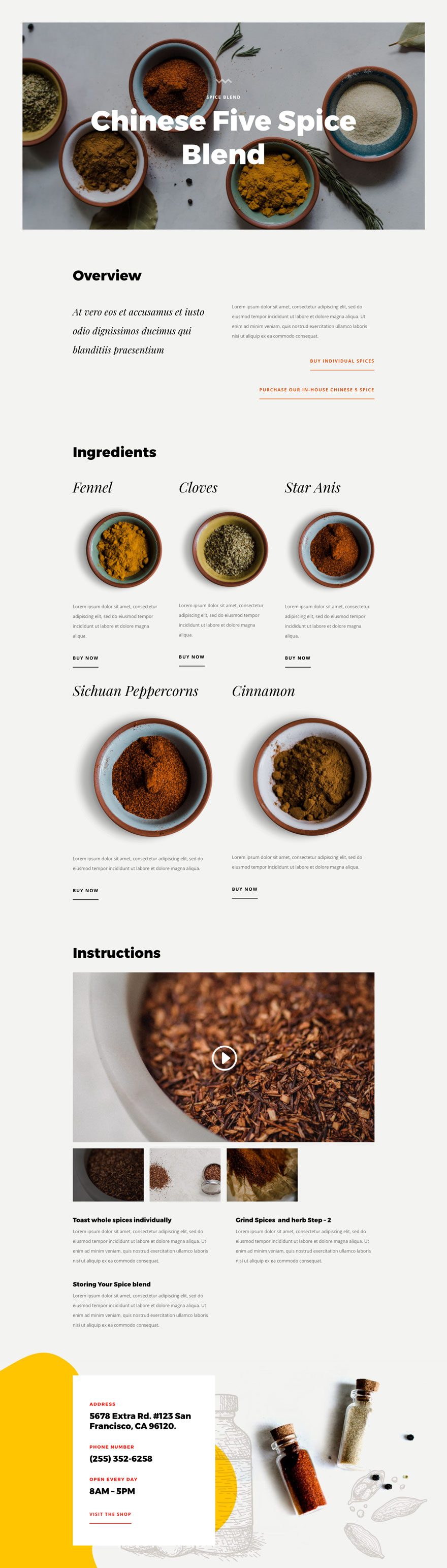 divi spice shop layout pack