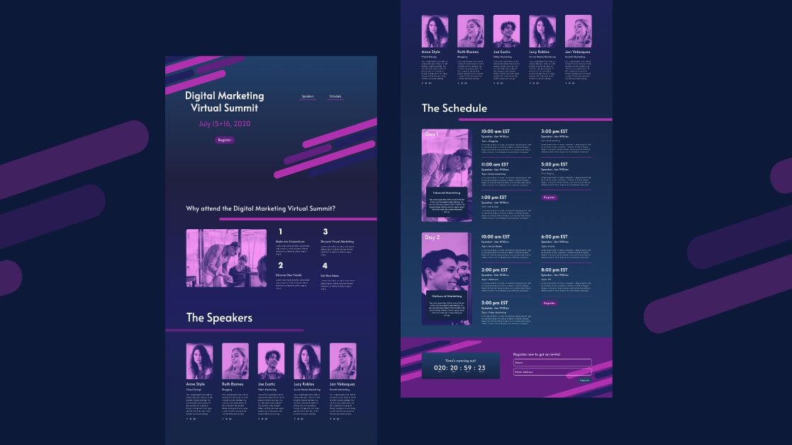 How to Create a Virtual Summit Landing Page with Divi