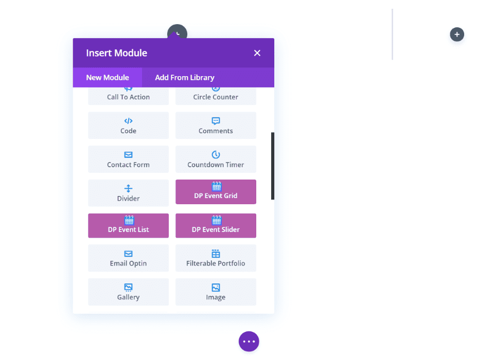 Divi Event Manager Modules