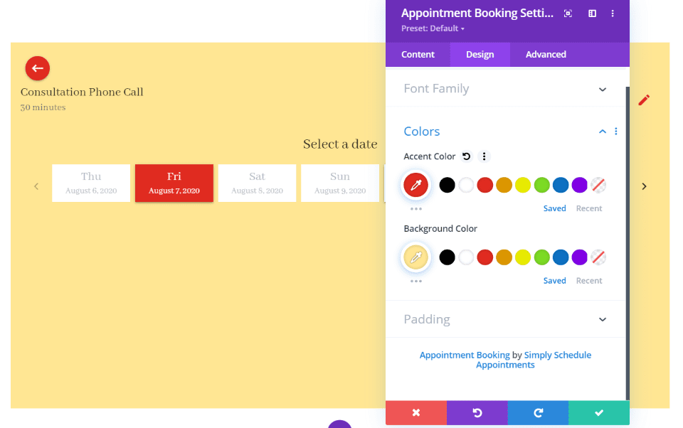 Simply Schedule Appointment Module Settings