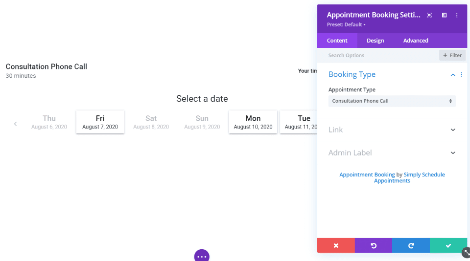 Simply Schedule Appointment Module Settings