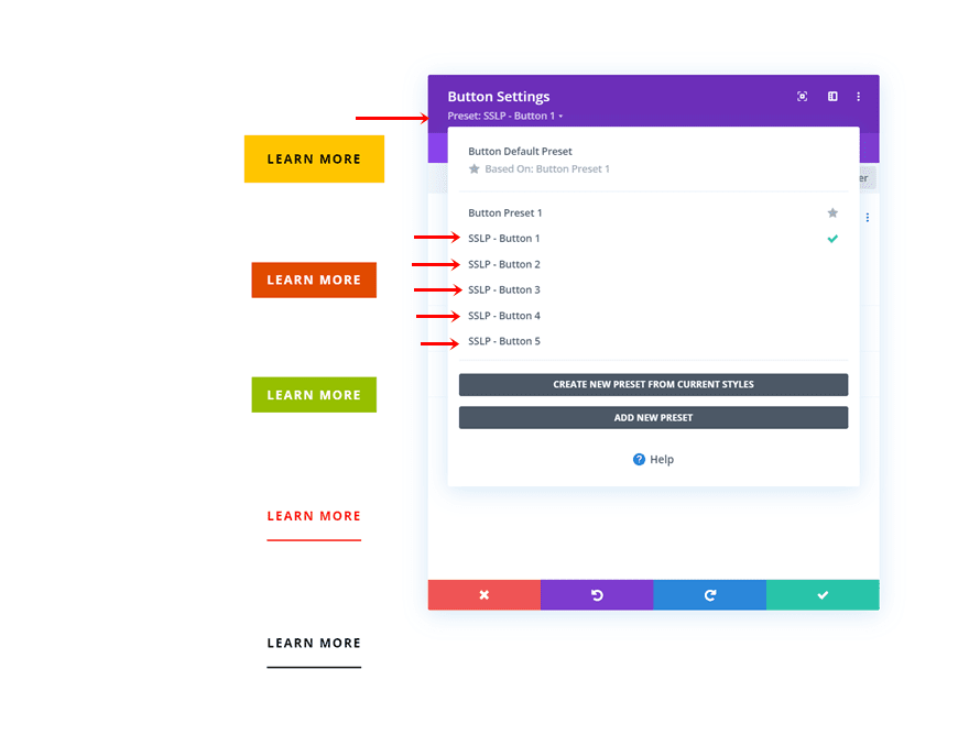 spice shop global presets style guide