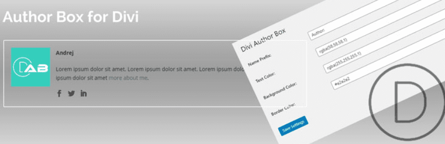 The Author Box for Divi plugin.