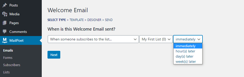 Configuring your email settings.