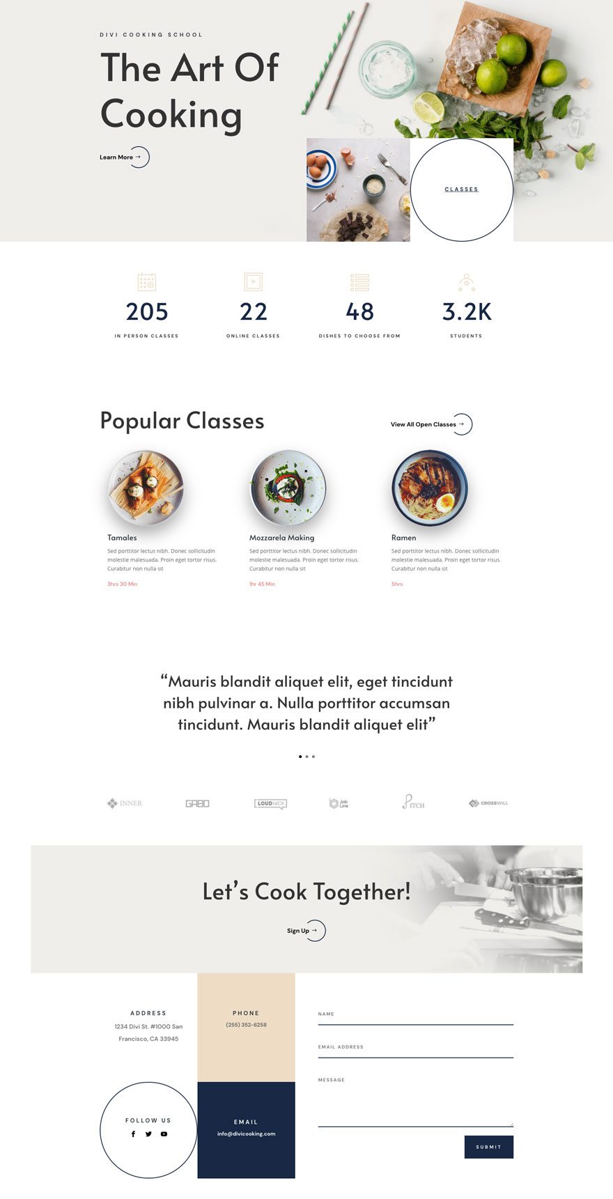 cooking school layout pack