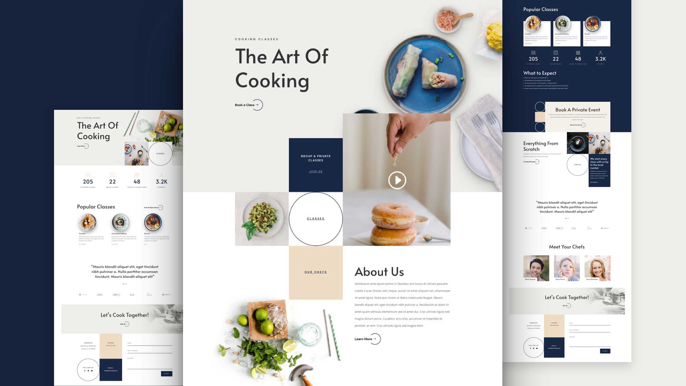 Get a FREE Cooking School Layout Pack for Divi