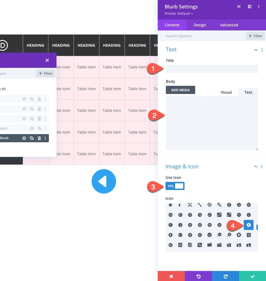 divi table with horizontal scroll