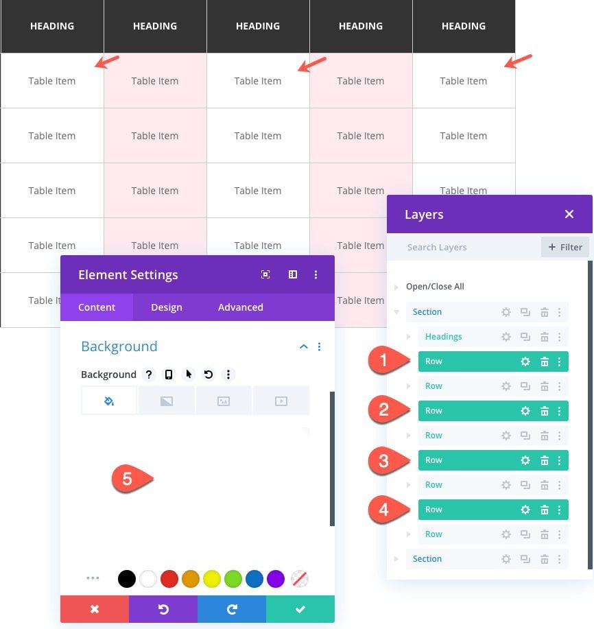 divi table with horizontal scroll