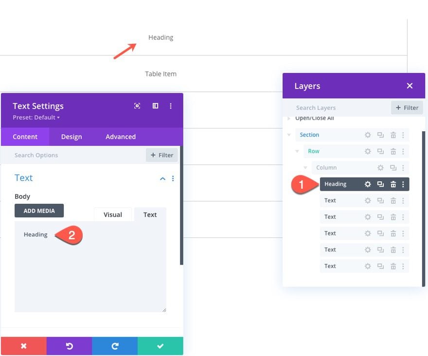 divi table with horizontal scroll