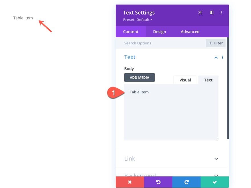 divi table with horizontal scroll