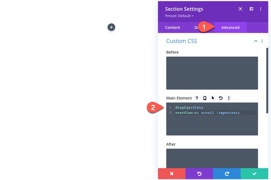 divi table with horizontal scroll