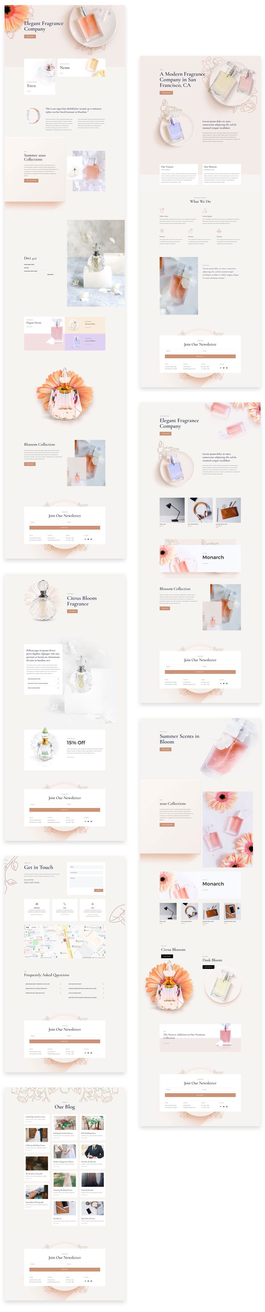 divi perfumery layout pack