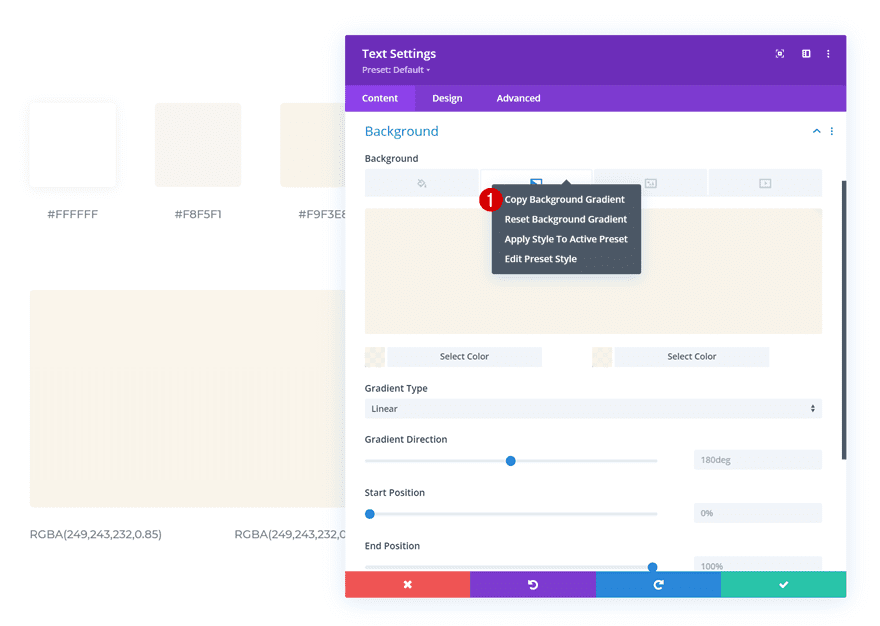 financial advisor global presets style guide