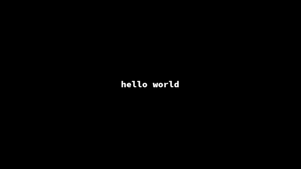 hello world
