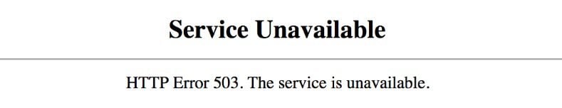 http error codes 503