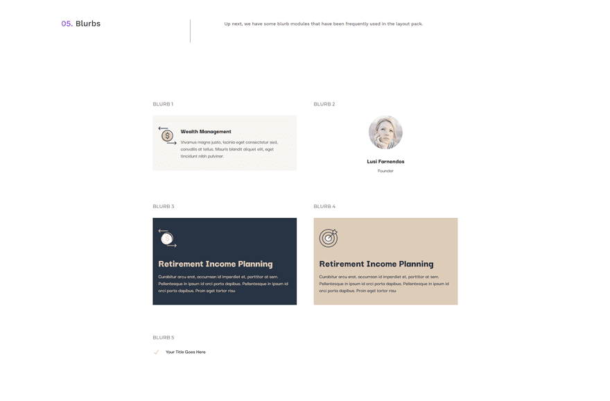 financial advisor global presets style guide