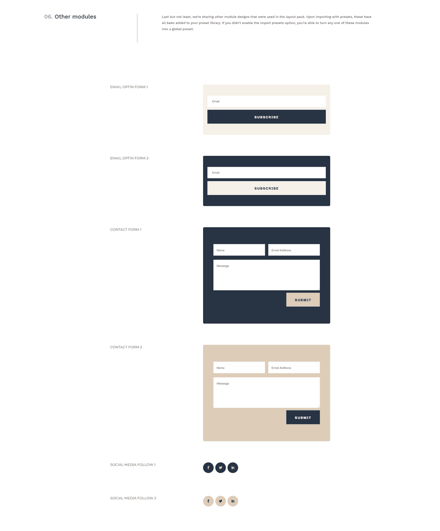 financial advisor global presets style guide