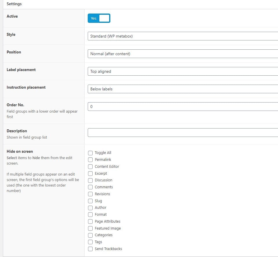 WordPress Custom Fields