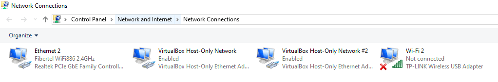 Viewing active connections on a Windows computer.