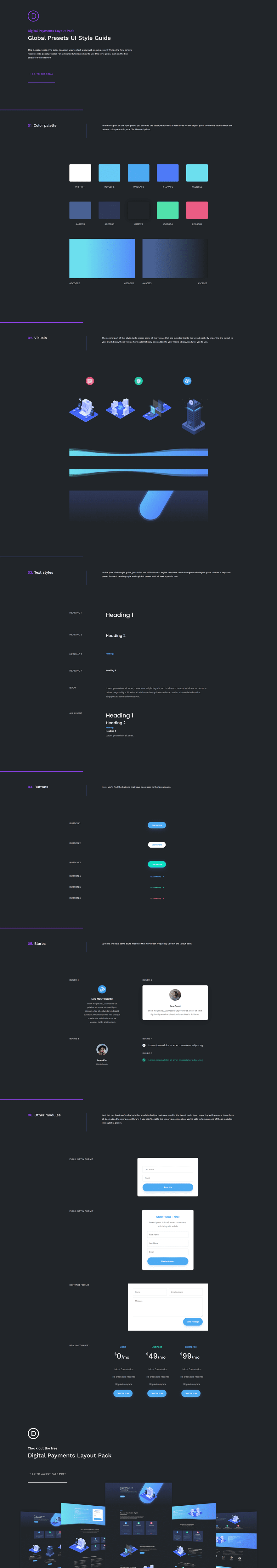 digital payments global presets style guide