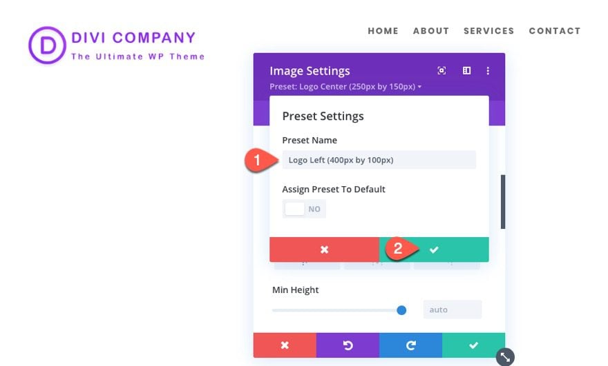 divi logo image global presets