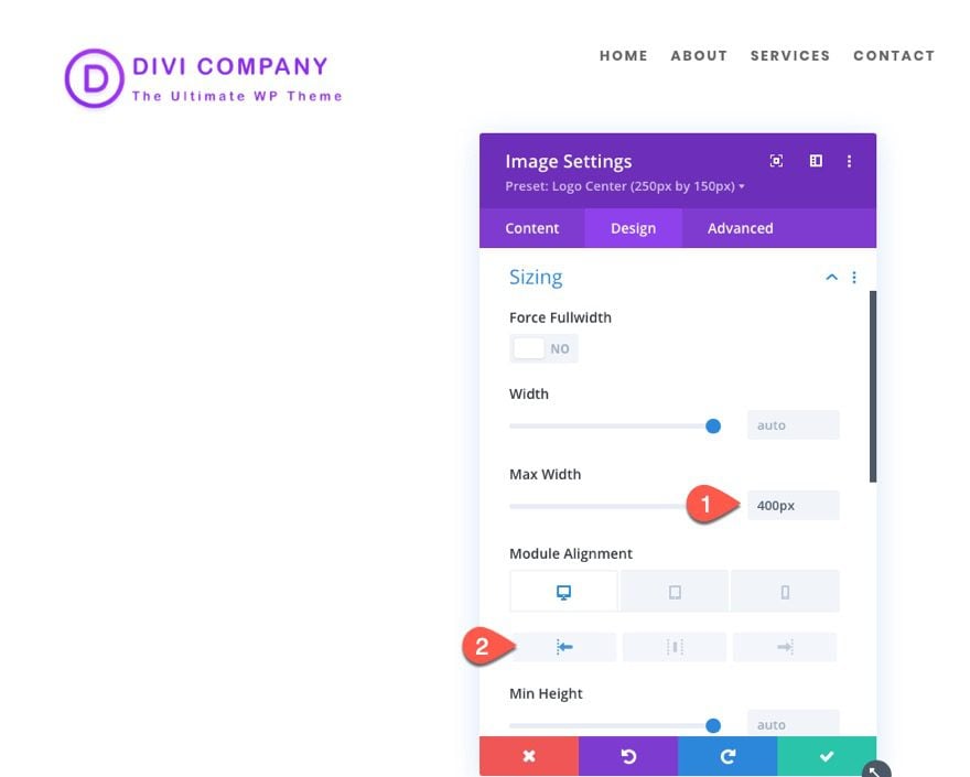 divi logo image global presets