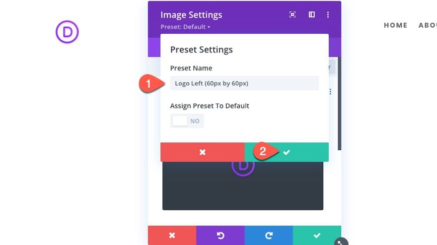 divi logo image global presets