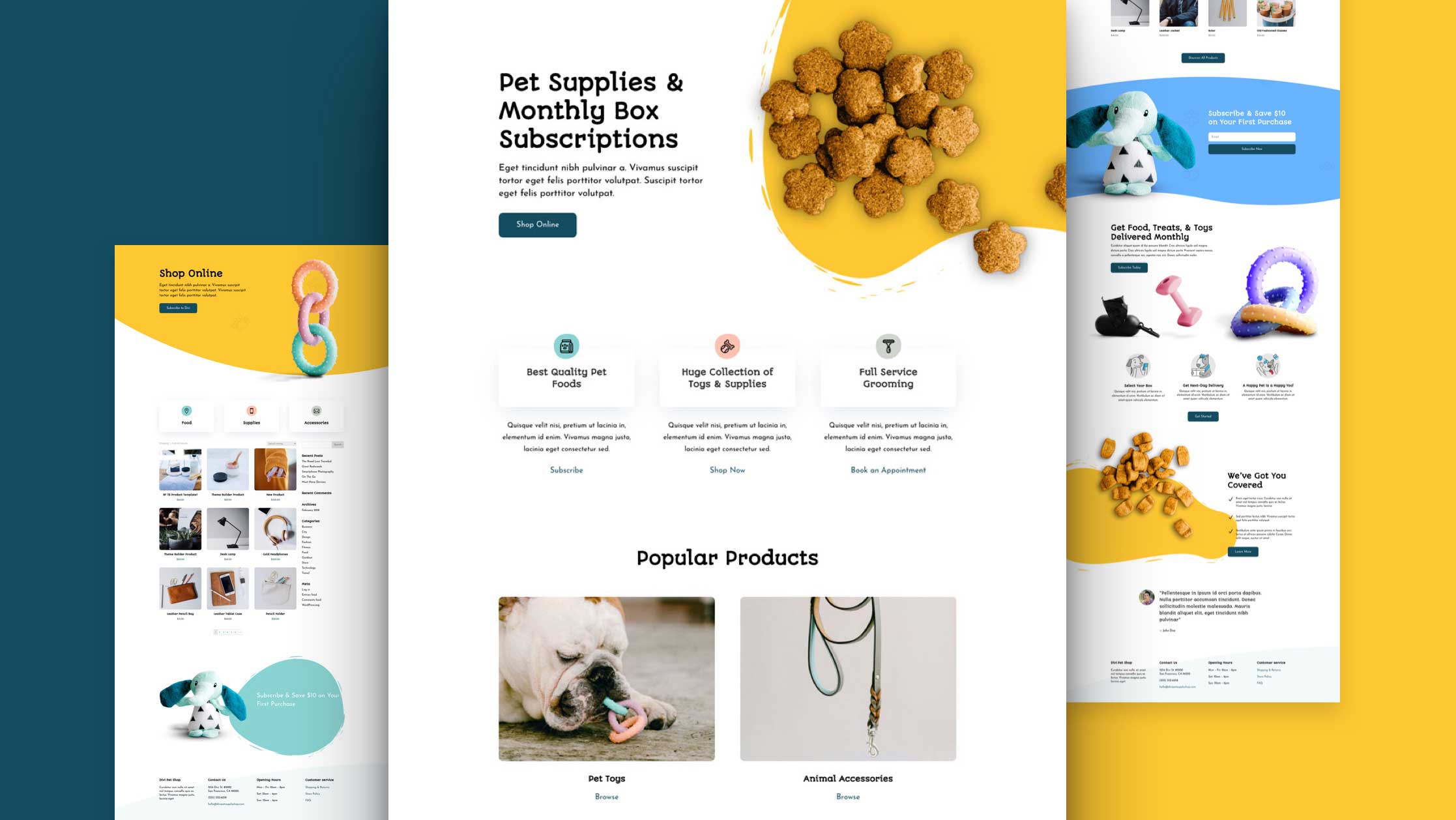 Get a FREE Pet Supply Layout Pack for Divi