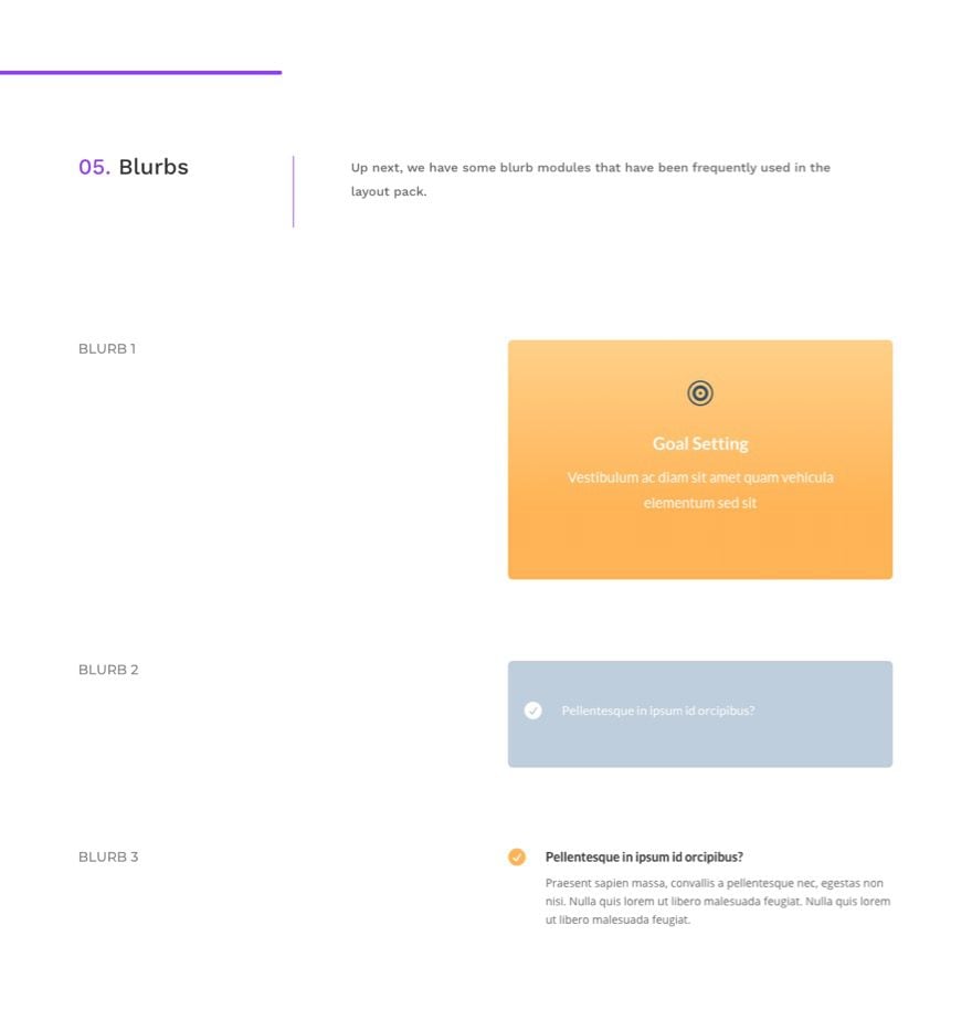 divi life coach global presets style guide