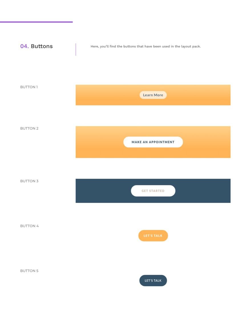 divi life coach global presets style guide