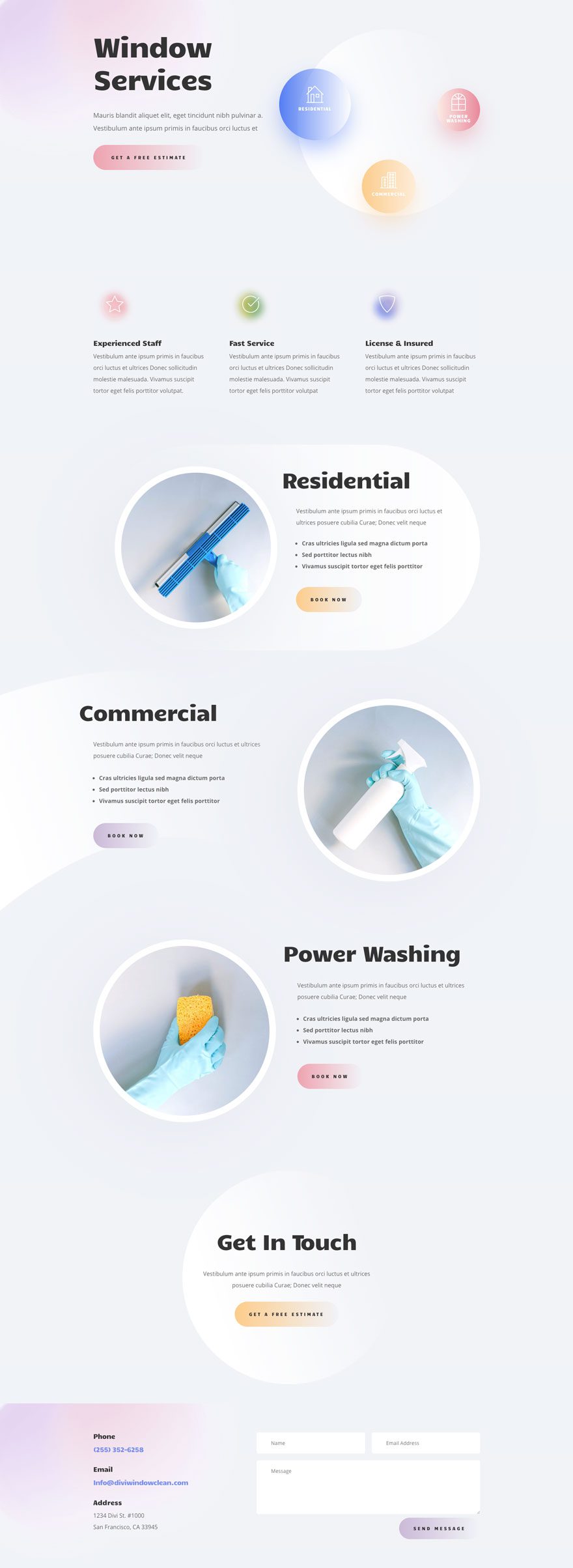 divi Window Cleaning layout pack