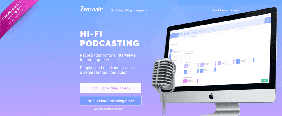 zencastr remote podcasting