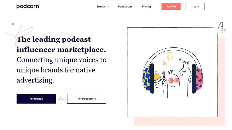 podcorn landing page