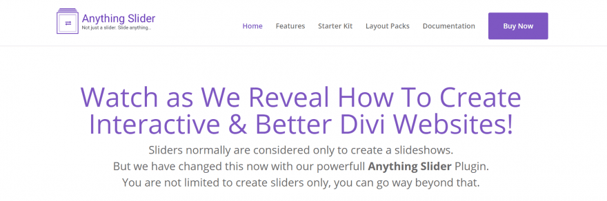 The Anything Slider home page.