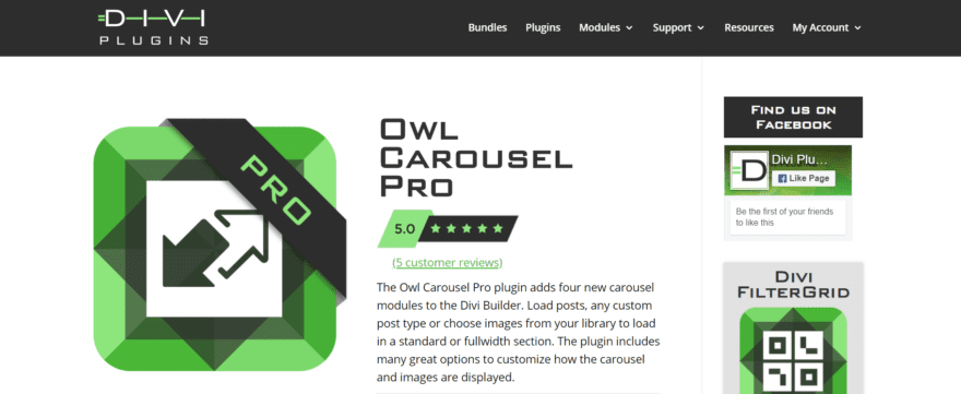 The Owl Carousel Pro plugin.