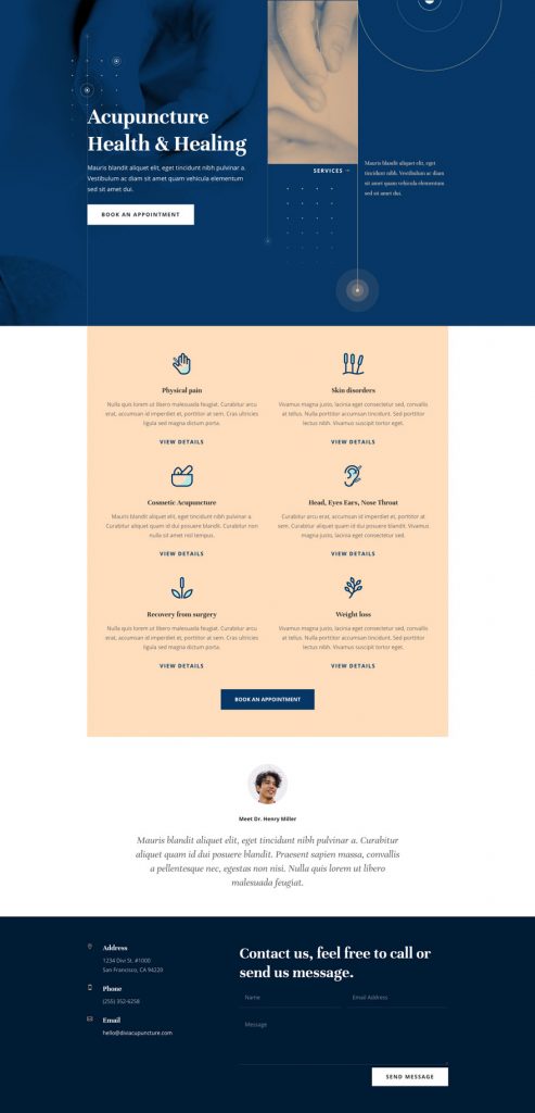 Get a FREE Acupuncture Layout Pack for Divi