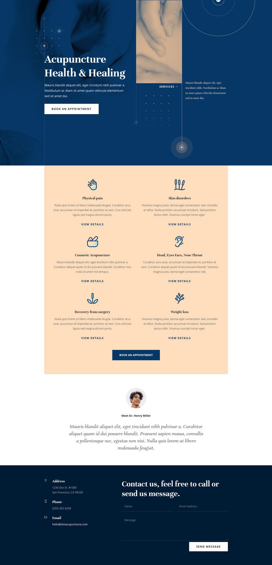 divi acupuncture layout pack