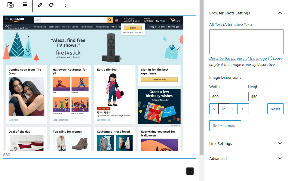 A browser screenshot of Amazon.