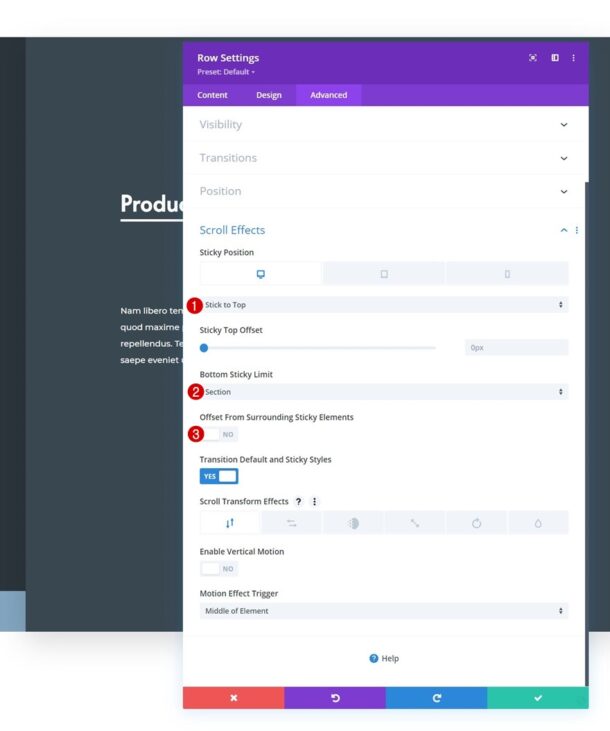 How to Stack Rows on Scroll with Divi's Sticky Options